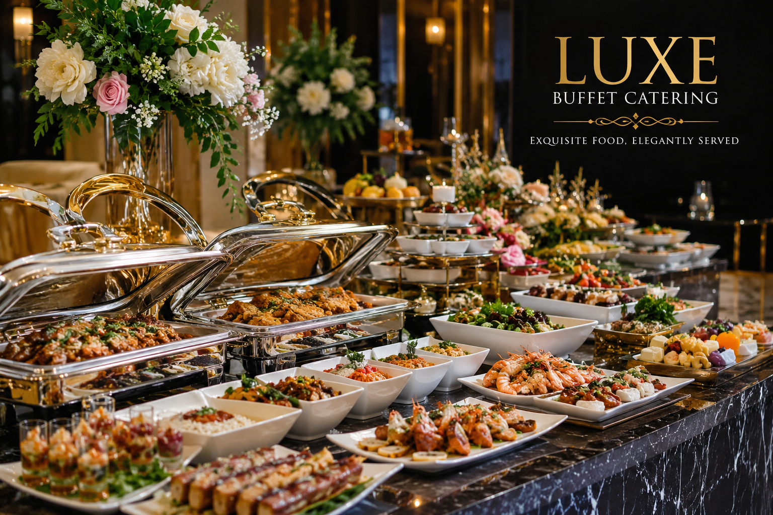 Luxe buffet catering