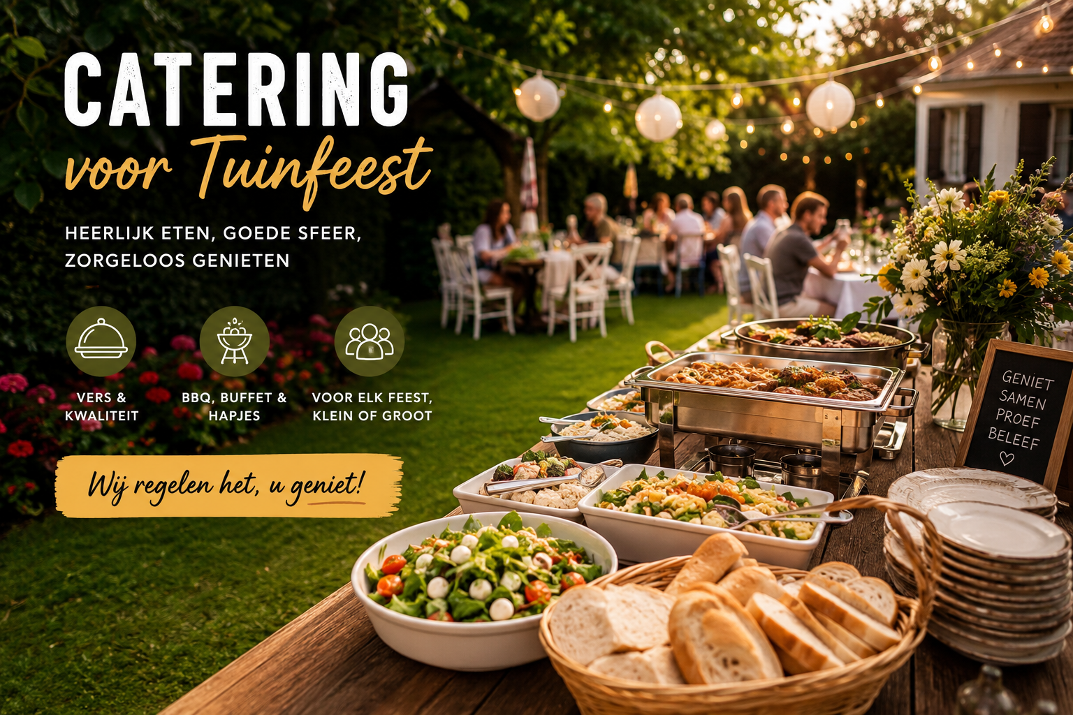 Catering voor tuinfeest