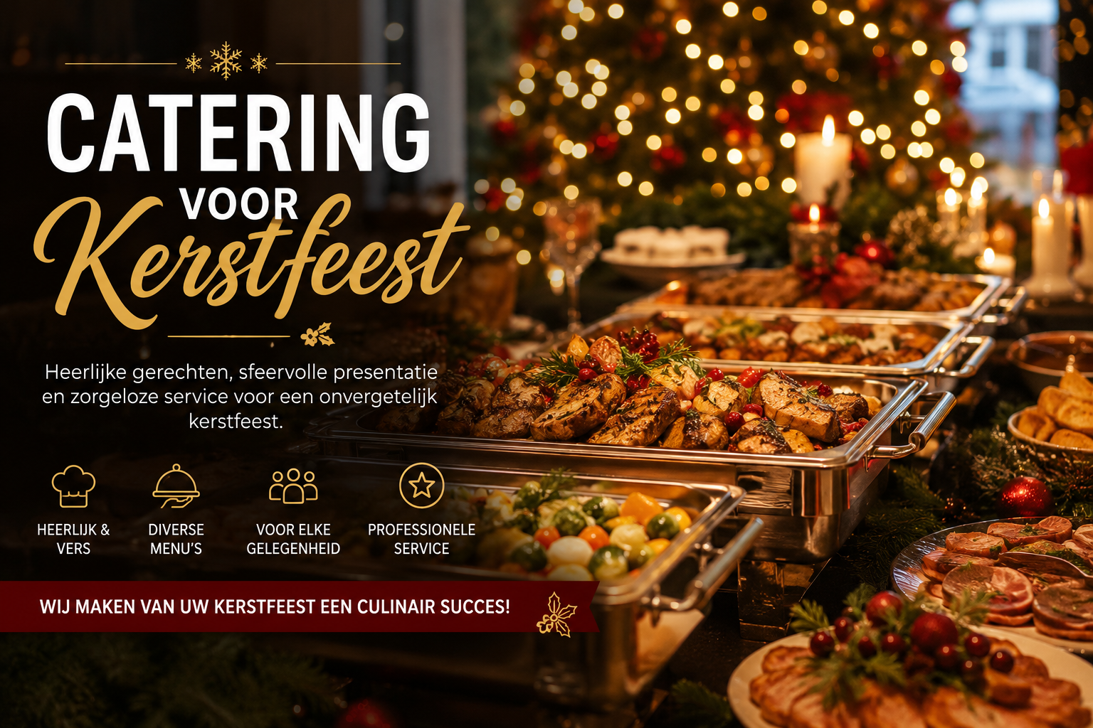 Catering voor kerstfeest