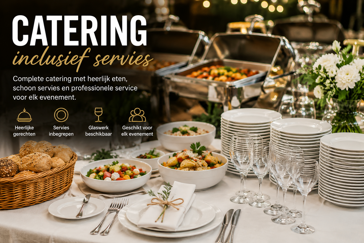 Catering inclusief servies
