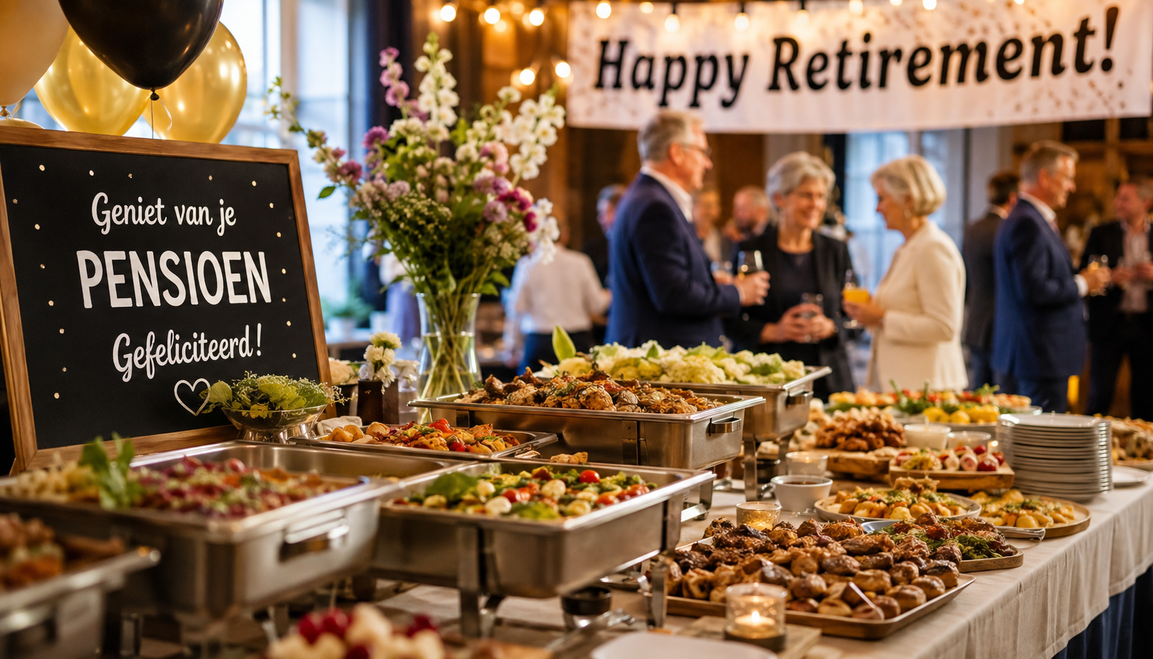 Catering voor pensioenfeest